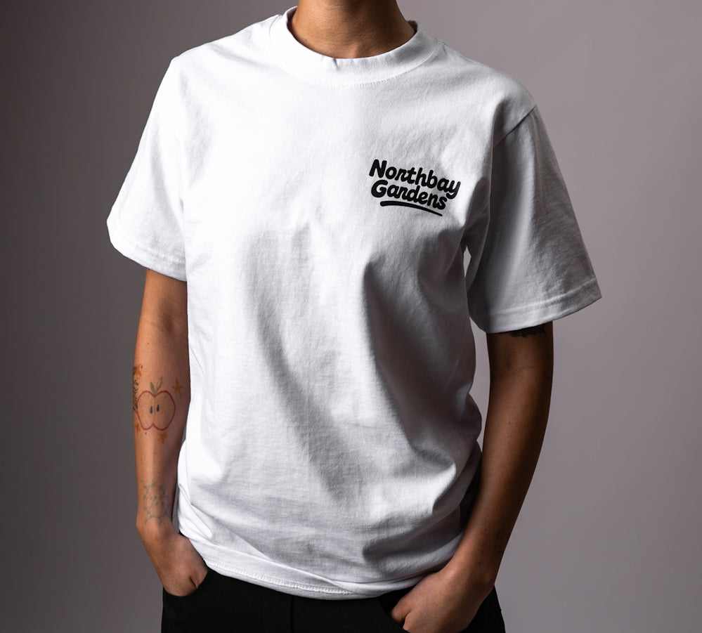 Happy Camper tee white