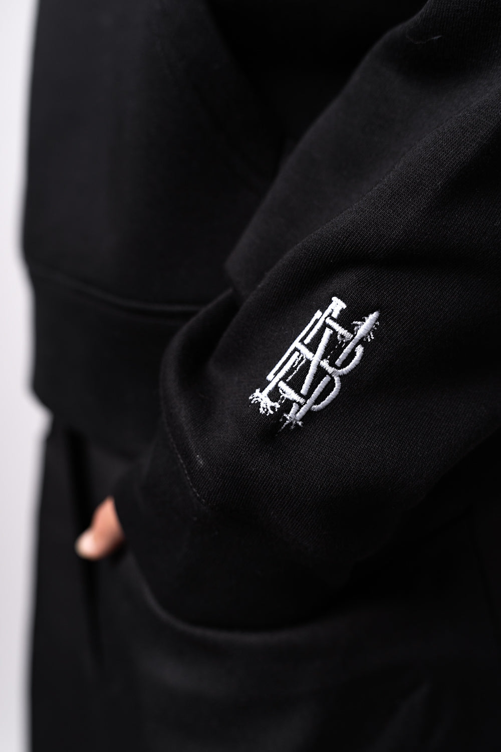 WOMENS happy camper hoodie Black