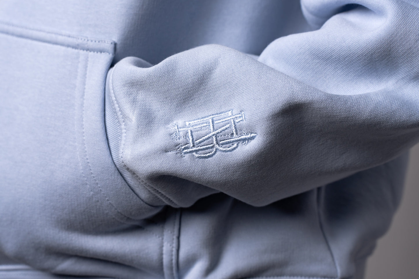 WOMENS happy camper hoodie blue