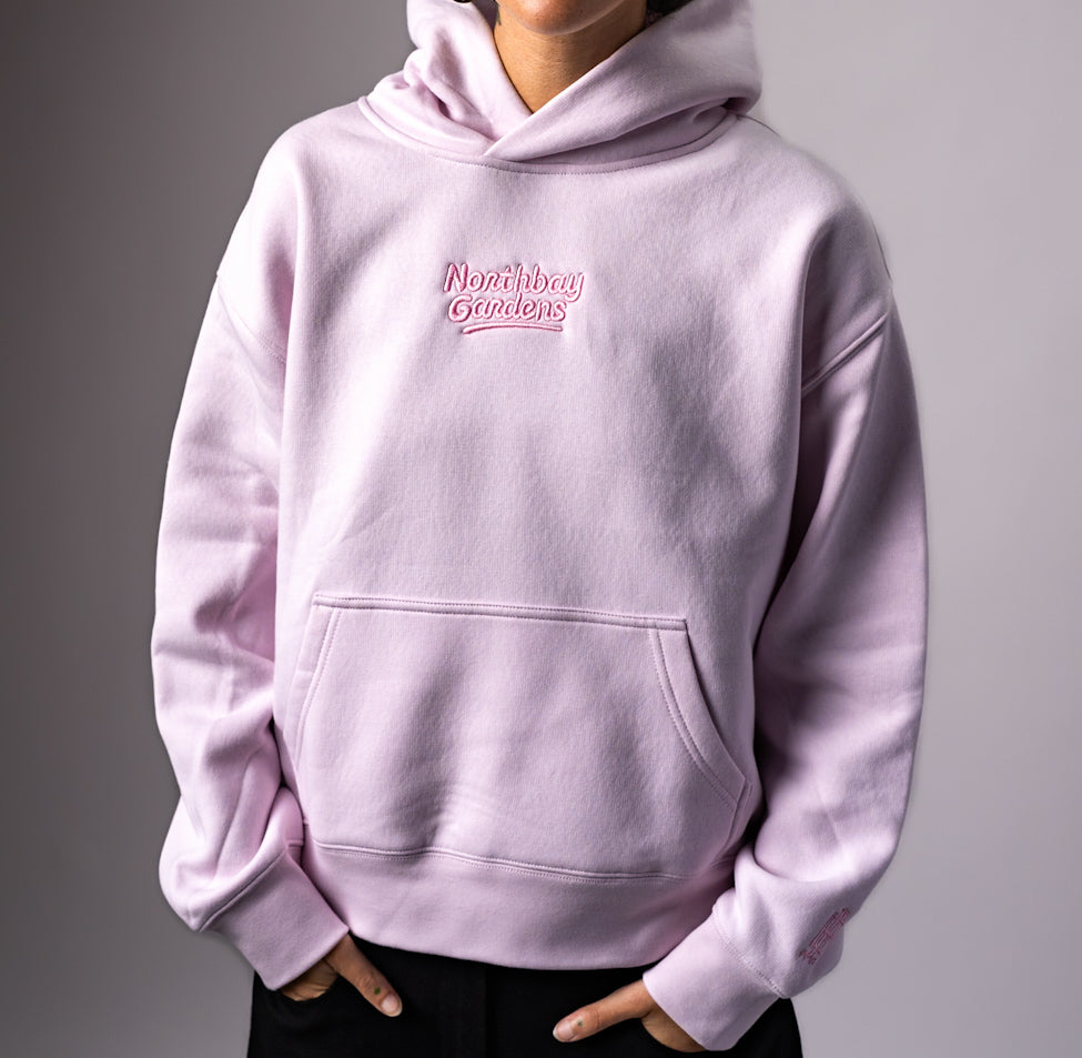WOMENS happy camper hoodie pink