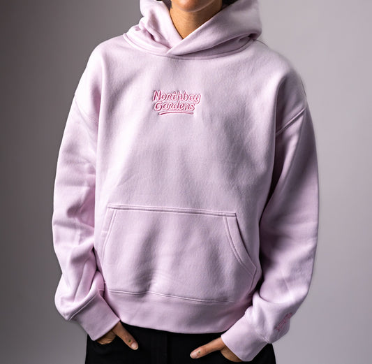 WOMENS happy camper hoodie pink
