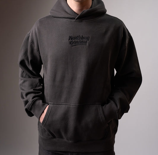Happy Camper Black on Black hoodie