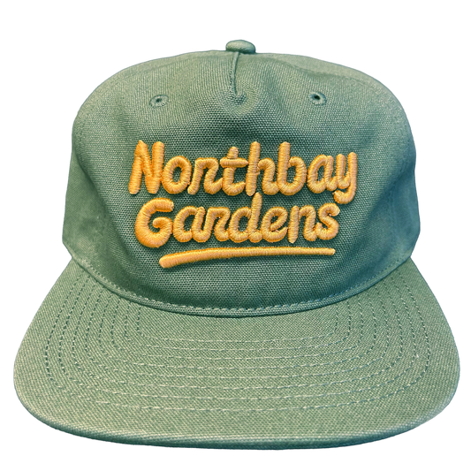Happy Camper unstructured Canvas 5 panel green